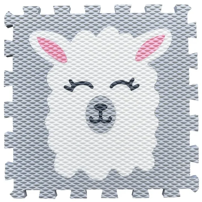 Pěnové puzzle na podlahu Minideckfloor Lama 340x340 mm, světle šedé