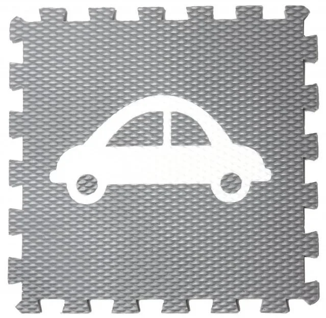 Pěnové puzzle s autíčkem Minideckfloor Šedé 340x340 mm