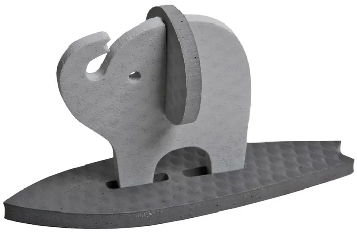 Pěnový surf a slon do vody - Barevnost: šedá a černá