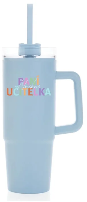 Personalizovaná termoska s průhledným víčkem pro učitele