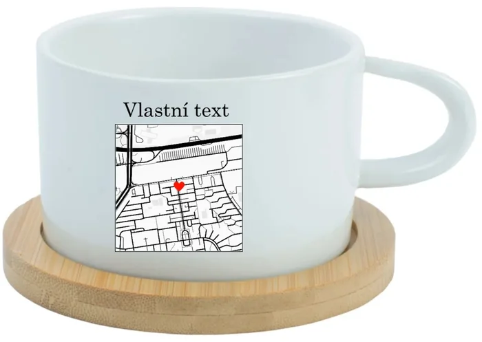 Personalizovaný hrneček s mapou Makronka