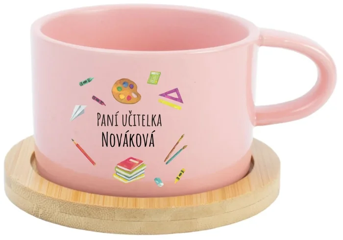 Personalizovaný keramický hrníček Makronka pro učitele