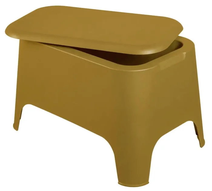 Petra – plastový stůl s boxem, okrová