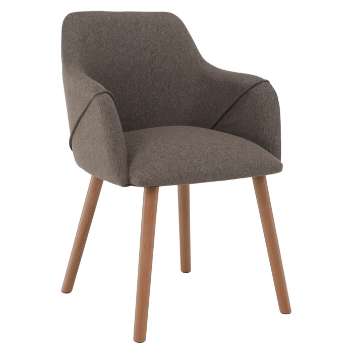 PETRUS – designové křeslo, hnědá/buk