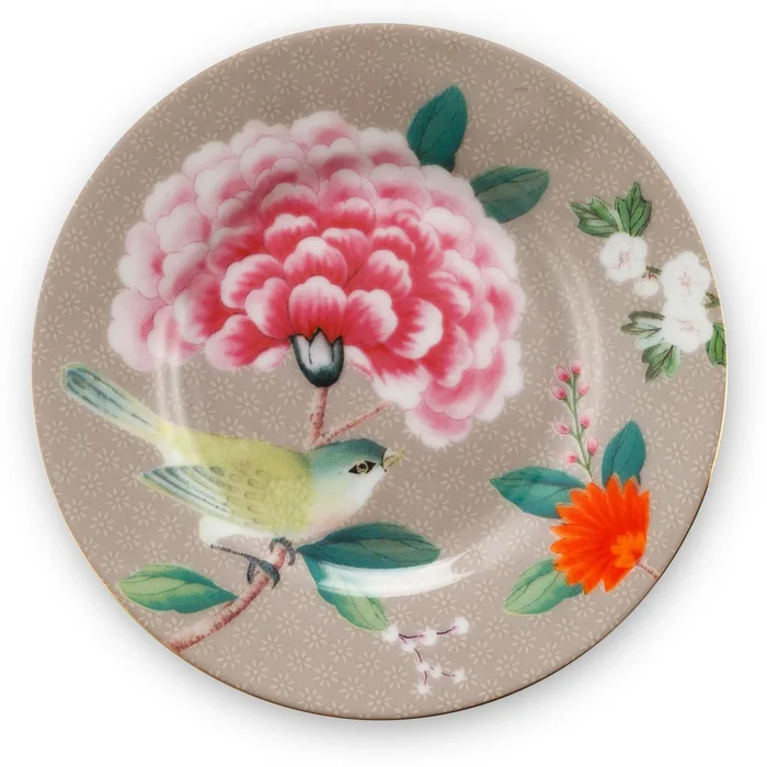 Pip Studio Blushing Birds Talíř 12cm Khaki