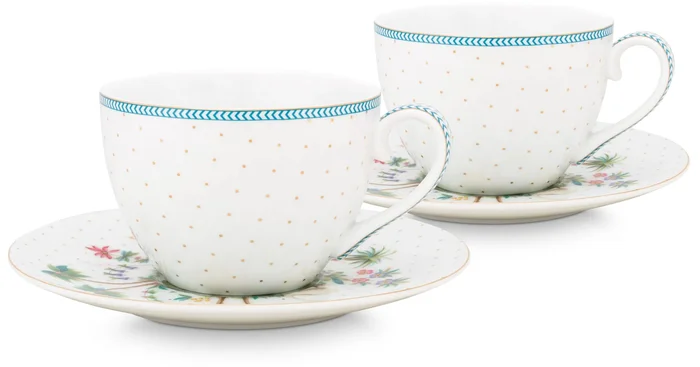 Pip Studio Jolie Dots Gold Cappuccino Sada 2 Hrnků 280ml
