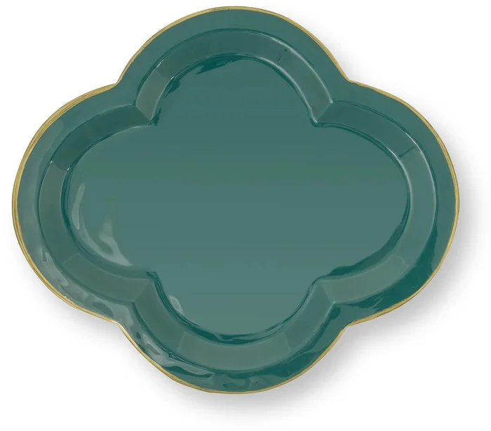 Pip Studio Kovový Servírovací Tác 31x36cm Zelený