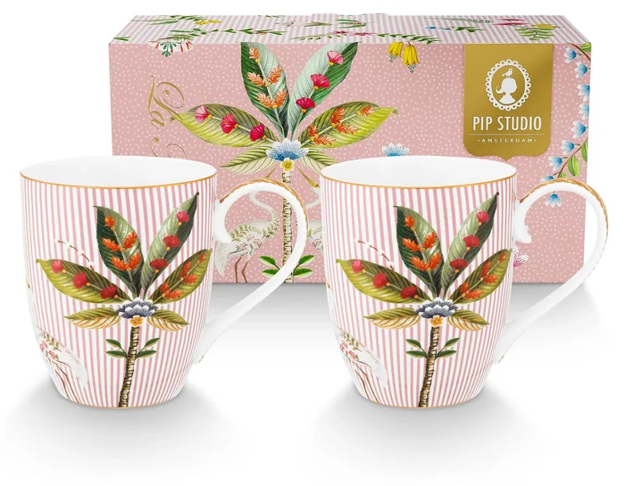 Pip Studio La Majorelle sada 2 hrnků 440 ml růžová