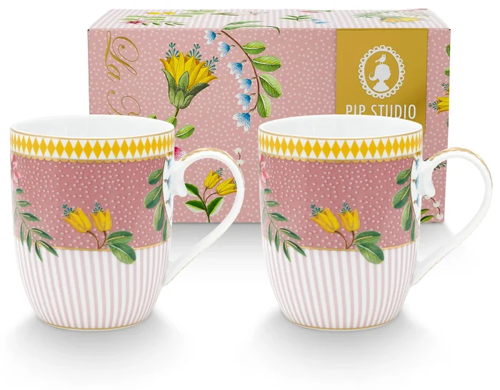 Pip Studio La Majorelle Sada 2 Růžových Hrnků 180ml
