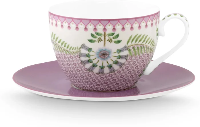 Pip Studio Lily & Lotus Cappuccino Šálek s Podšálkem 270ml