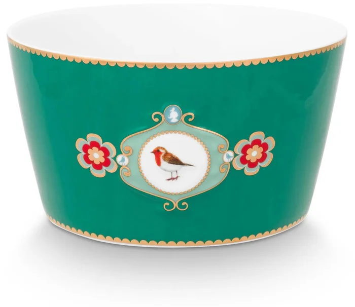 Pip Studio Love Birds Miska 15cm, Zelená