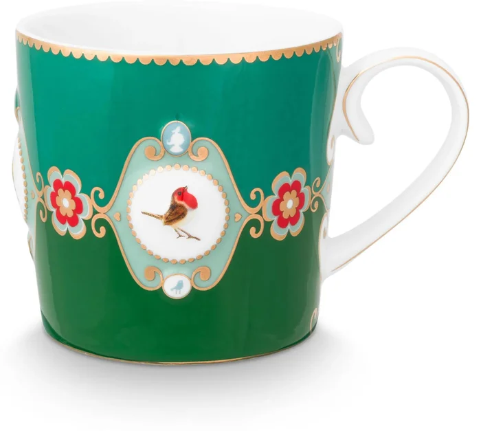 Pip Studio Love Birds Zelený hrnek 165 ml
