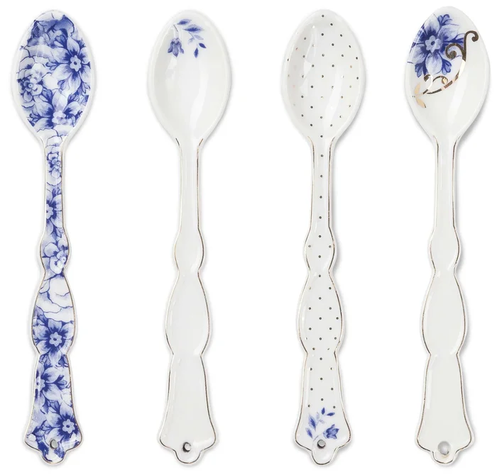 Pip Studio Royal White Sada 4 Porcelánových Lžiček