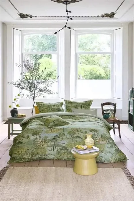 Pip Studio Toscana Green Perkálové Povlečení 200x200 + 2x 70x90 cm