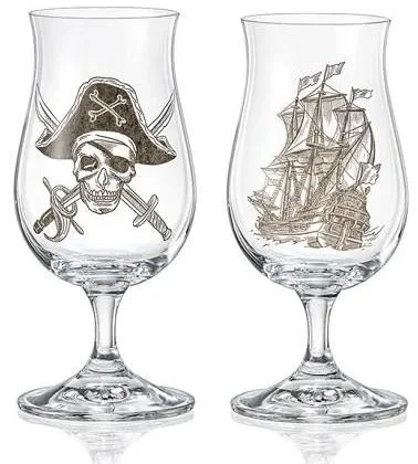 Pirátské sklenice na rum 190 ml 2 kusy