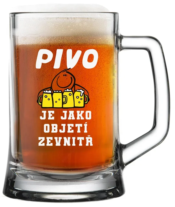 Pivní sklenice 0,5 l s vtipným potiskem