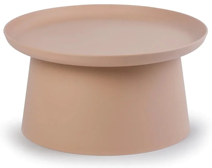 Plastový stolek FUNGO, průměr 70 cm, cihlová