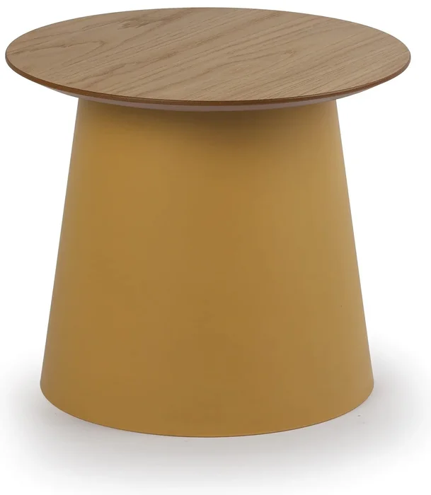Plastový stolek SETA s dubovou deskou, 49 cm