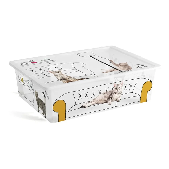 Plastový úložný box s víkem 55x39x16 cm