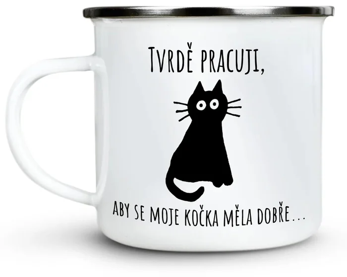 Plecháček Tvrdě pracuji, kočka 300 ml