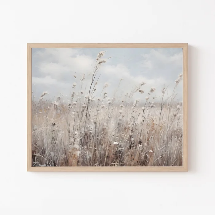 Podzimní louka – obraz s dřevěným rámem 30×40 cm