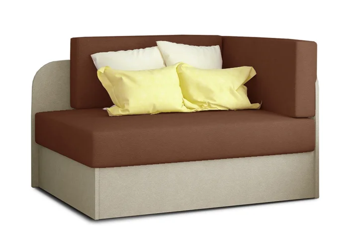 Pohovka HYSTRIX 06 – hnědá a béžová látka