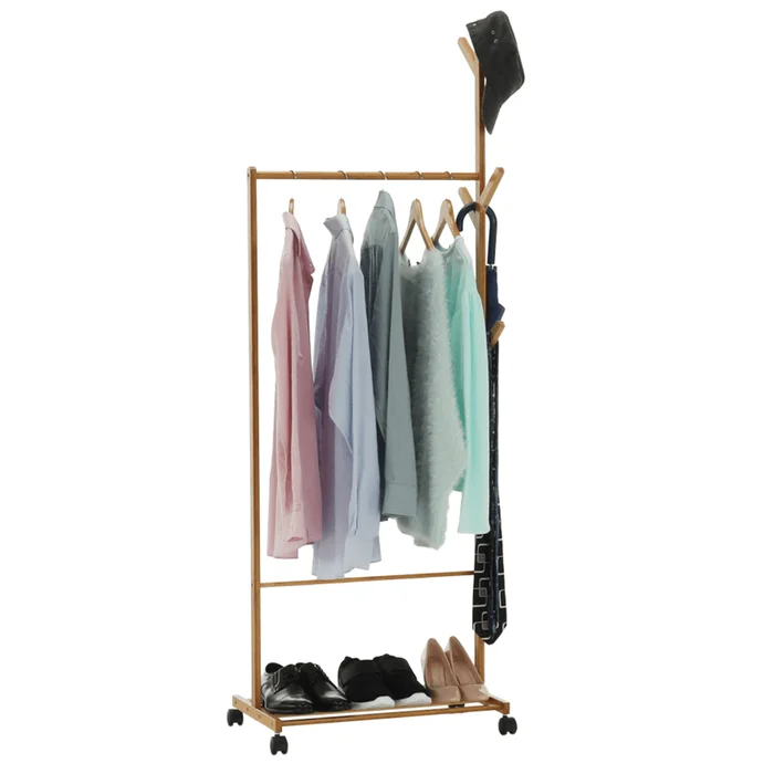Pojízdný bambusový věšák 60 cm – VIKIR Typ 1