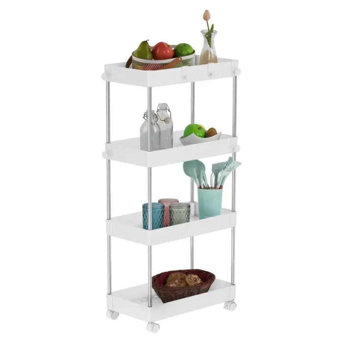 Pojízdný regál ALIOL TYP 3, bílá