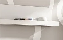 Police SIWANI, bílá, 110 × 30 × 22 cm