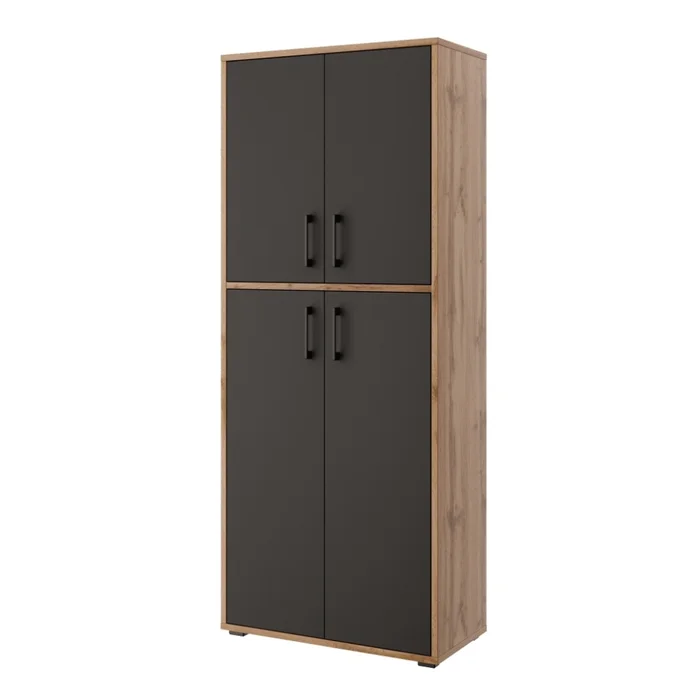 Policová skříň Gianni Premium, dub wotan / antracit