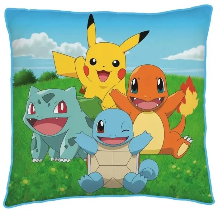 Polštář Pokémon Kanto Starters 40x40 cm