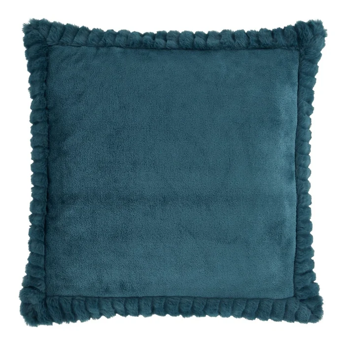 Polštář z mikroplyše Velvet a Faux Fur 55x55 cm