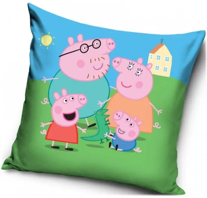 Polštářek Peppa Pig Rodinka 40x40 cm