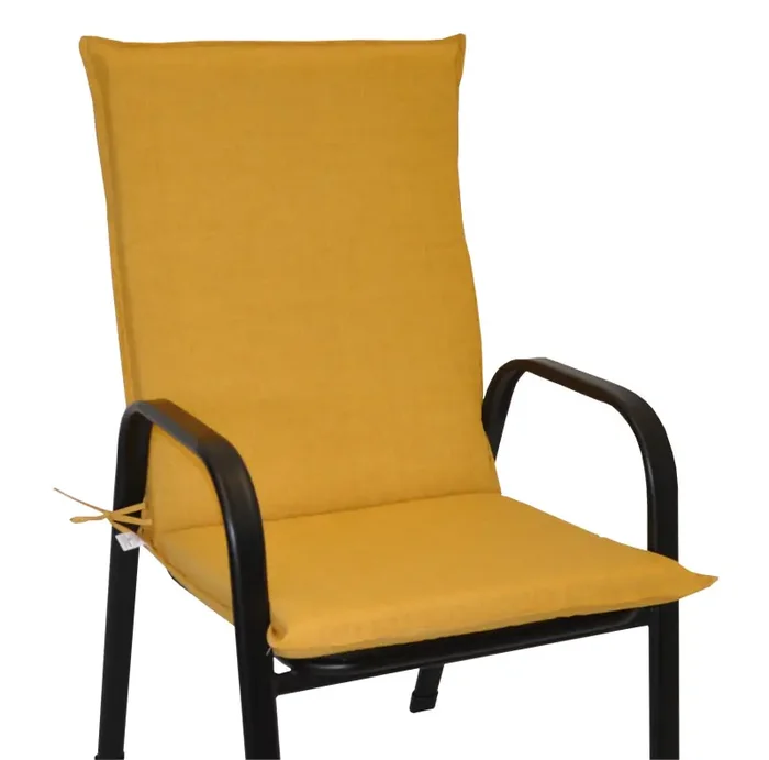 Polstr na křeslo z tahokovu UNI – žlutý melír