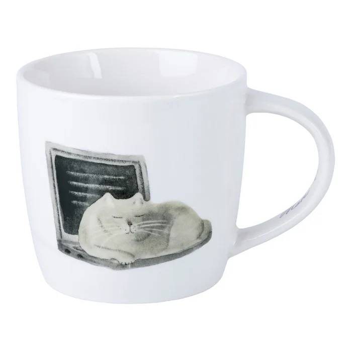 Porcelánový hrnek 400 ml Computer Cat