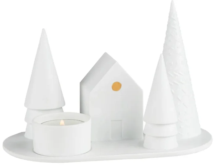 Porcelánový svícen Forest Cabin