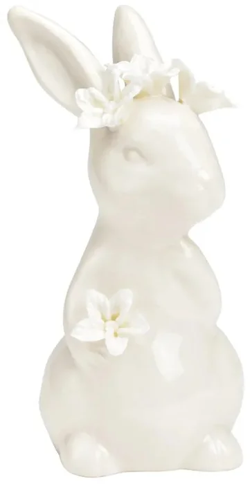 Porcelánový zajíček Lily Bunny 12 cm bílý