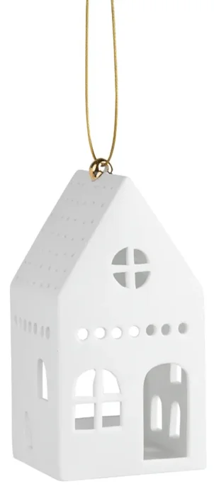Porcelánový závěsný svícen DOMEČEK - různé velikosti