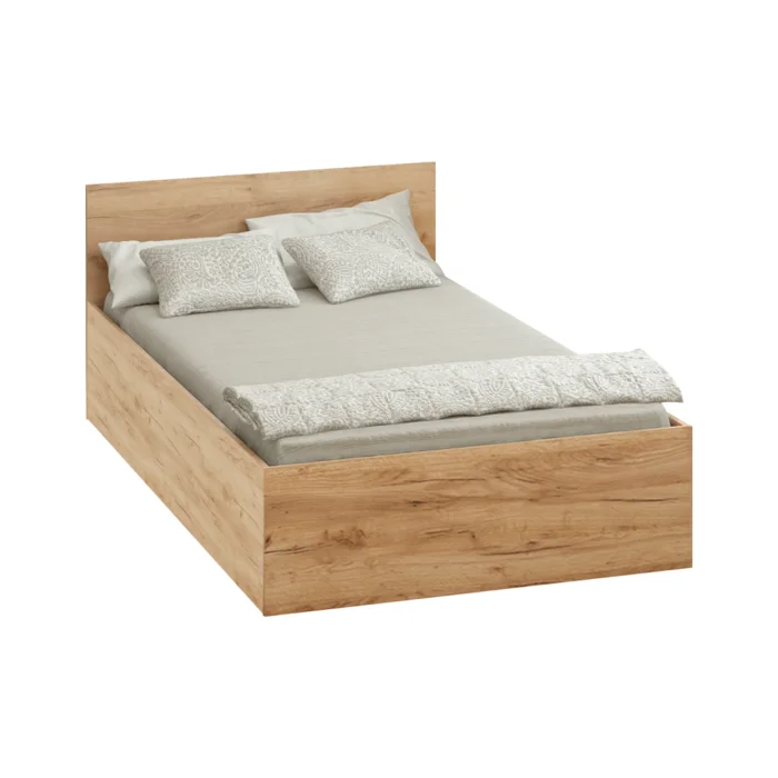 Postel 120x200 s úložným prostorem, dub craft zlatý