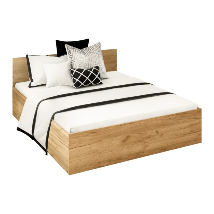 Postel 160x200 s úložným prostorem, dub craft zlatý, DOLI