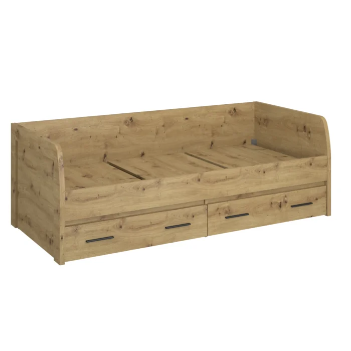 Postel 90x200 dub artisan s úložným prostorem