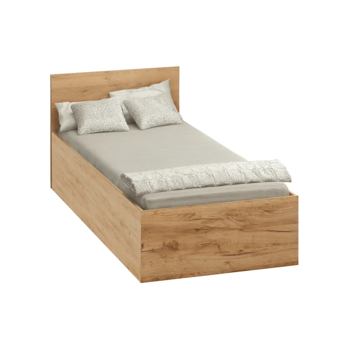 Postel 90x200 s úložným prostorem, dub craft zlatý, DOLI