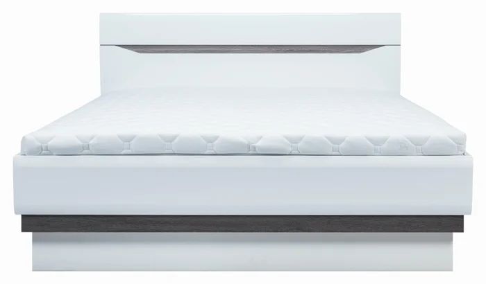 Postel ALBIREO 160 cm – dub sonoma truflový/bílý lesk