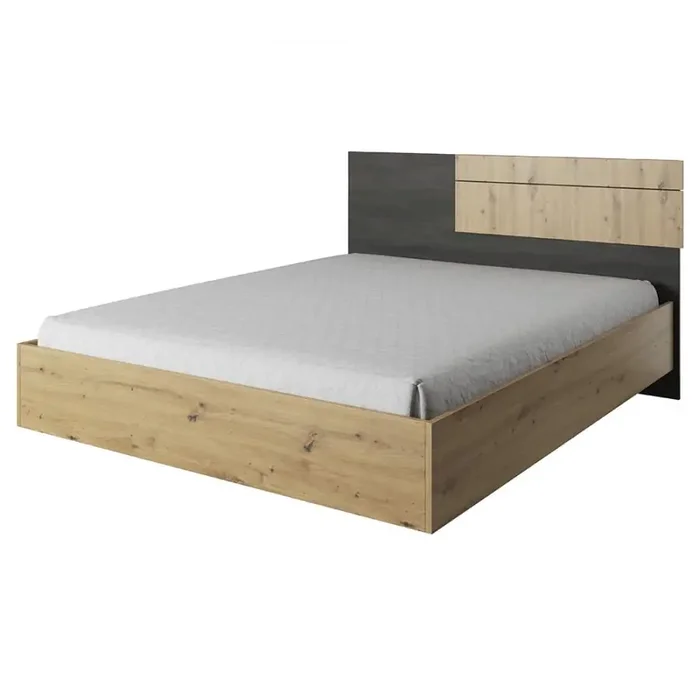 Postel BAFRA 160x200 dub artisan a černá borovice norská