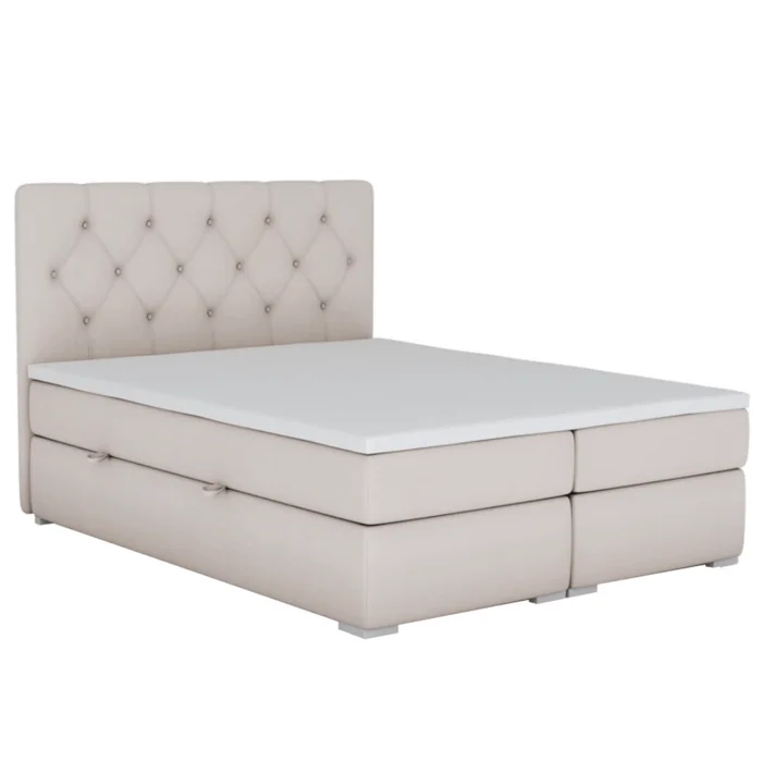 Postel boxspring ESHLY béžová 180×200 cm
