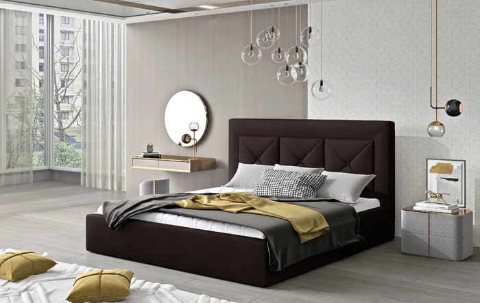 Postel Cloe – kovový rám, plynový zvedací mechanismus a úložný box