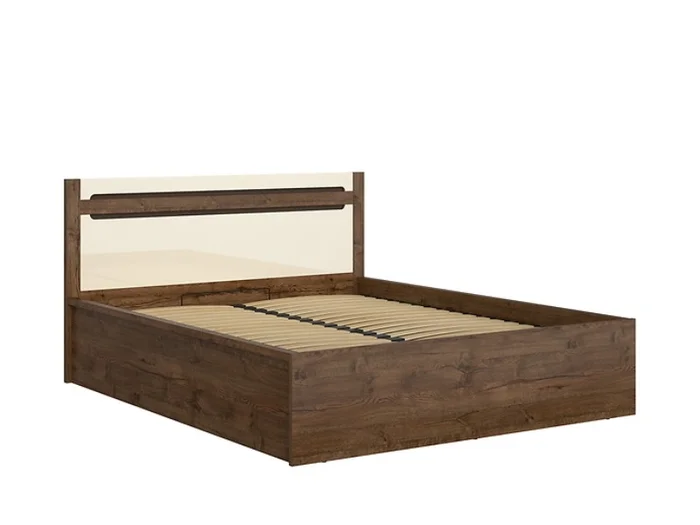 Postel ERMELINDA 160x200 cm – dub April / perleťový lesk