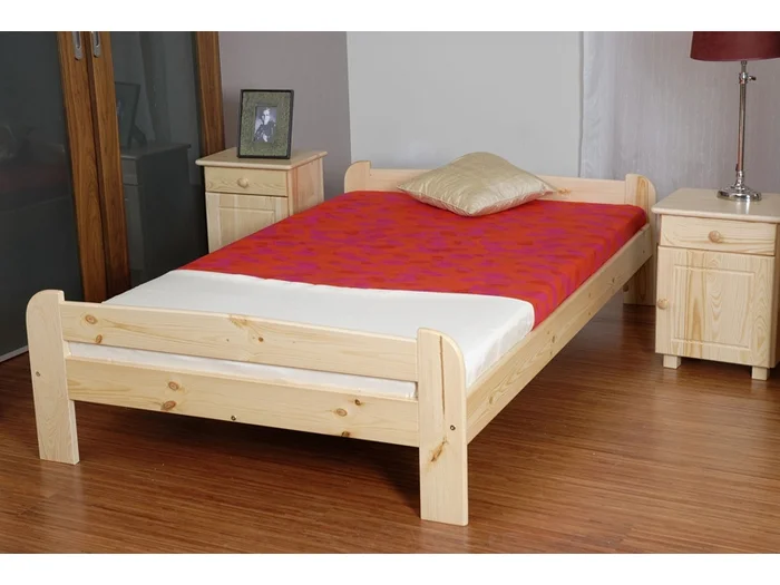 Postel HAMARD 120x200 cm z masivu borovice se roštem