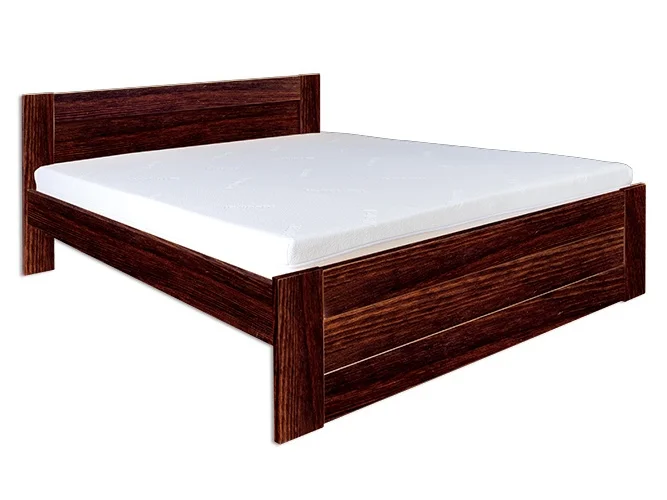 Postel LAGRAVE 160x200 cm – borovice, moření ořech