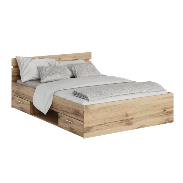 Postel Michigan New 140x200 dub Wotan se šuplíky